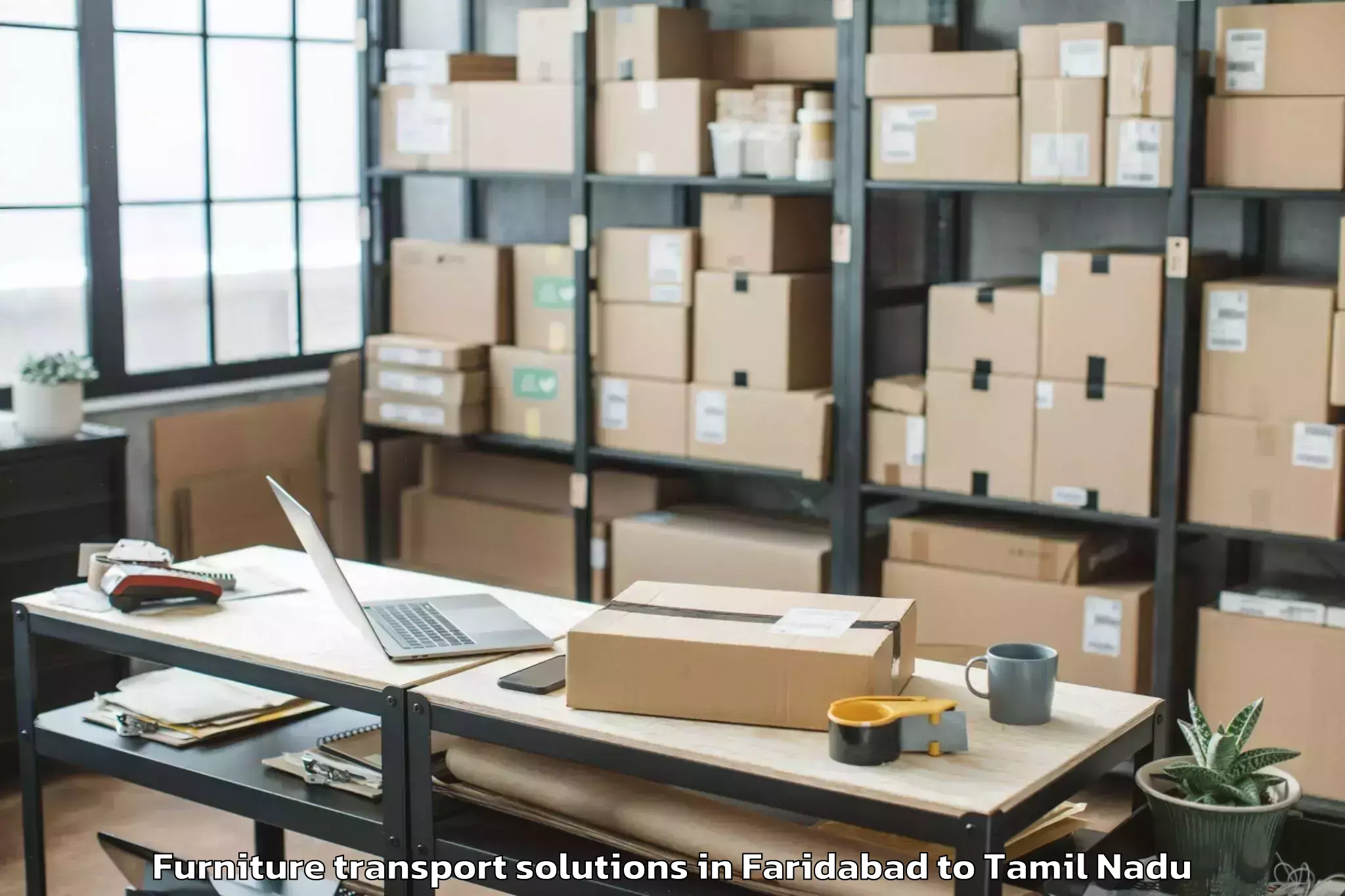 Affordable Faridabad to Perungudi Furniture Transport Solutions